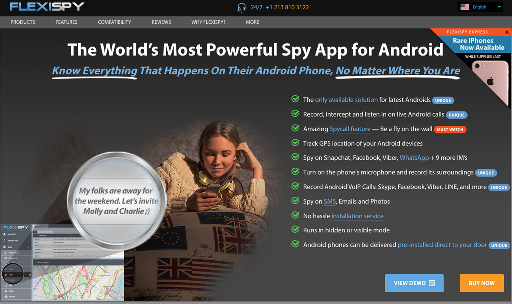 flexispy spyware for android